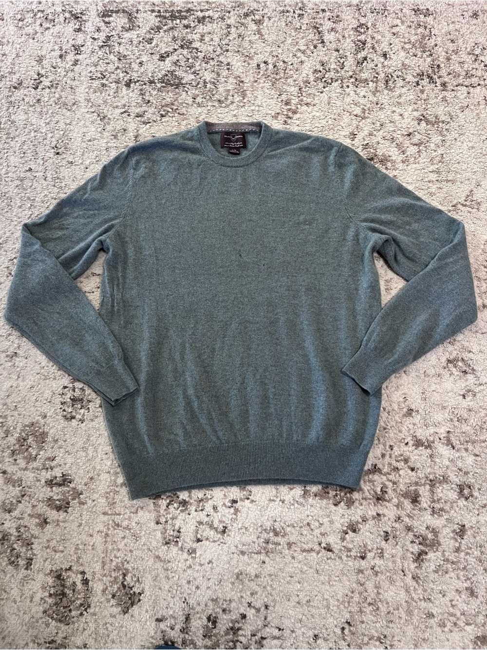 Black Brown 1826 Green Cashmere Crewneck Sweater size XL